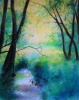 Paintings, Aquarelle/Pastel, Forest stream