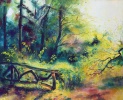 Paintings, Aquarelle, Forest road